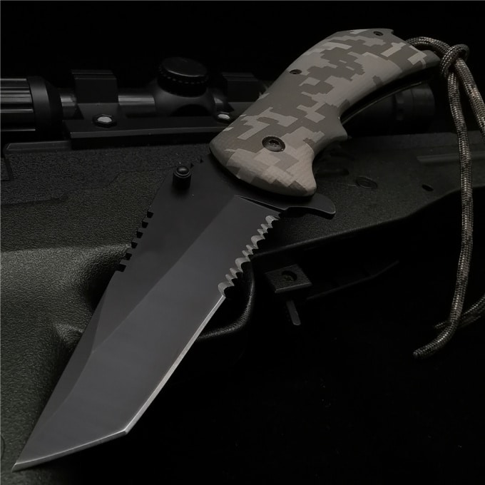 Couteau de survie à lame biseautée 14695 yijmqm
