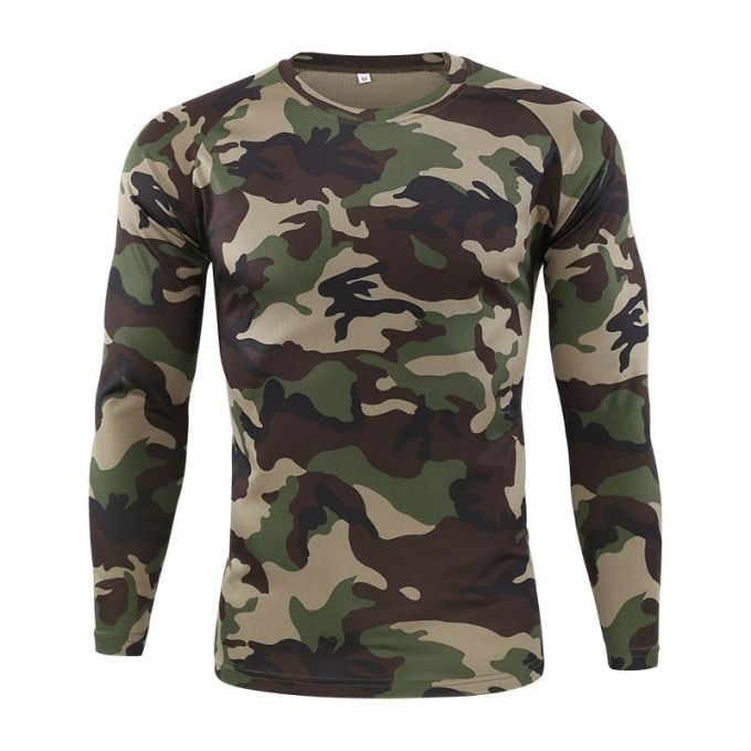 T-shirt manches longues camouflage pour hommes 1722 46f0b8