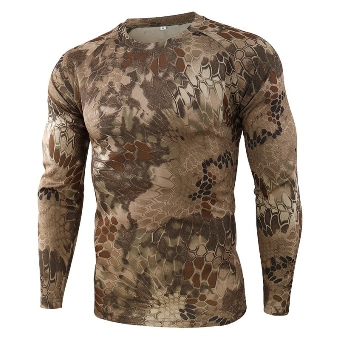 T-shirt manches longues camouflage serpent pour hommes 1722 e361c7