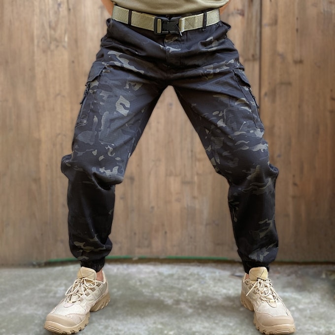 Hommes Pantalon Cargo Outdoor, Casual Militaire Tactique Pantalon Multi Poche Camo Cargo Sports De Combat Vintage Pantalons pour Home (Camouflage Blanc,M Hommes Pantalon Cargo Outdoor, Casual Militaire Tactique Pantalon Multi Poche Camo Cargo Sports De Combat Vintage Pantalons pour Home (Camouflage Blanc,M
