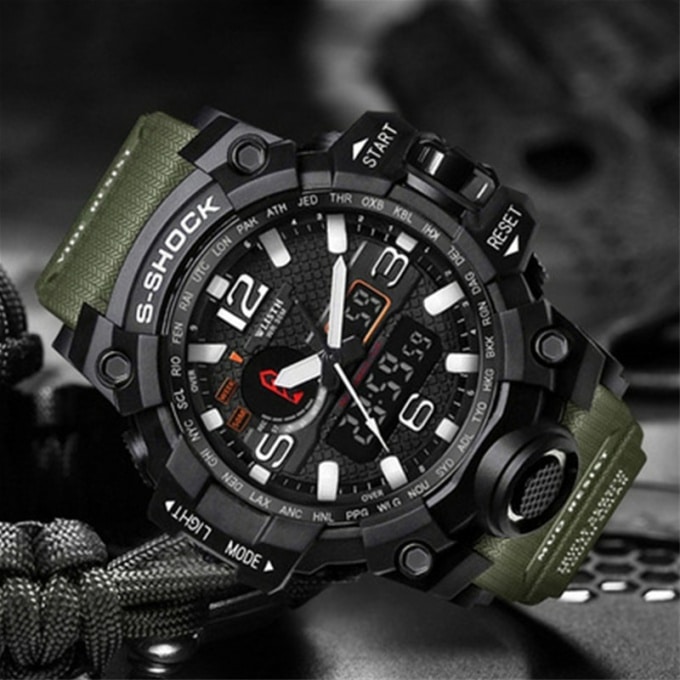 Montre de plongée militaire avec affichage LED Montre militaire pour hommes marque de luxe nouvelle mode chronographe num rique LED montre de Sport