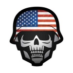 Sticker-militaire-crane-et-drapeau-américain