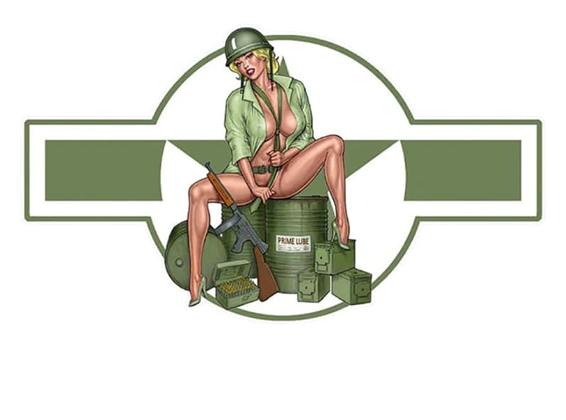 Sticker-militaire-femme-sexy