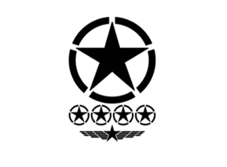 Sticker-militaire-graphique-en-étoile-de-l-armée